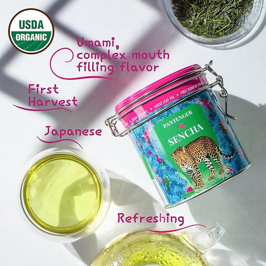 Sencha Green Tea | 3 Oz. First Harvest | Ichiban Cha.Green Tea Loose Leaf. USDA Organic Green Tea | Japanese Tea by Pantenger