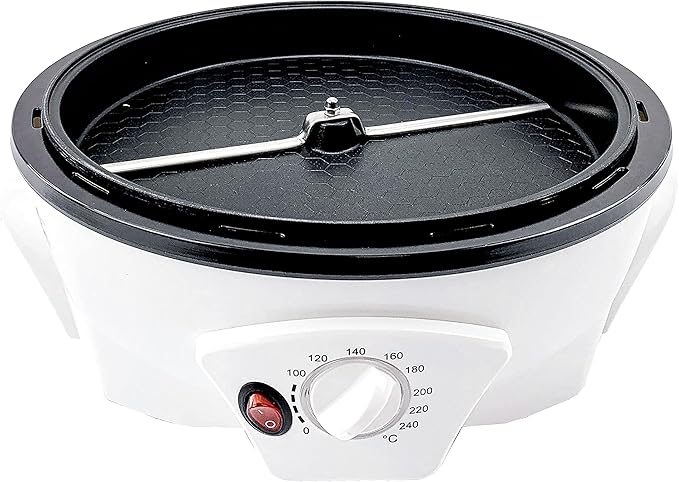 GIVEROO 500g Coffee Bean Roaster Household Coffee Roasters Machine with Timer Electric Coffee Beans Roaster 0-240℃ Non-Stick for Cafe Shop Home Use. 110V