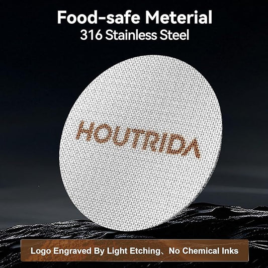 53.5mm Puck Screen 3 Pack, Reusable Espresso Screen 316 Stainless Steel, 1.7mm Thickness Portafilter Mesh 150μm Metal for Espresso 54mm Portafilter Filter Basket