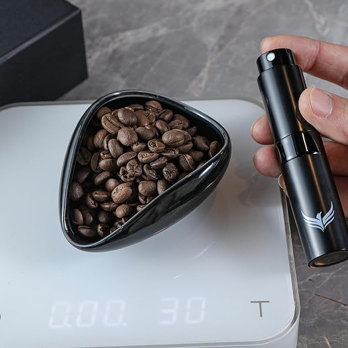 KNODOS Coffee Bean Dosing Cup and RDT Sprayer Gift Set Coffee Bar Accessories Ceramic Dosing Vessel/Single Dose Measuring Tray Kit