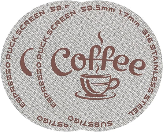 58 mm Espresso Puck Screen for Breville Dual Boiler Portafilter Espresso Filter Screen 58.5mm Puck Screen for GAGGIA Espresso Puck Screen Machine Filter 1.7mm Thickness 316 Stainless Steel 2 Packs