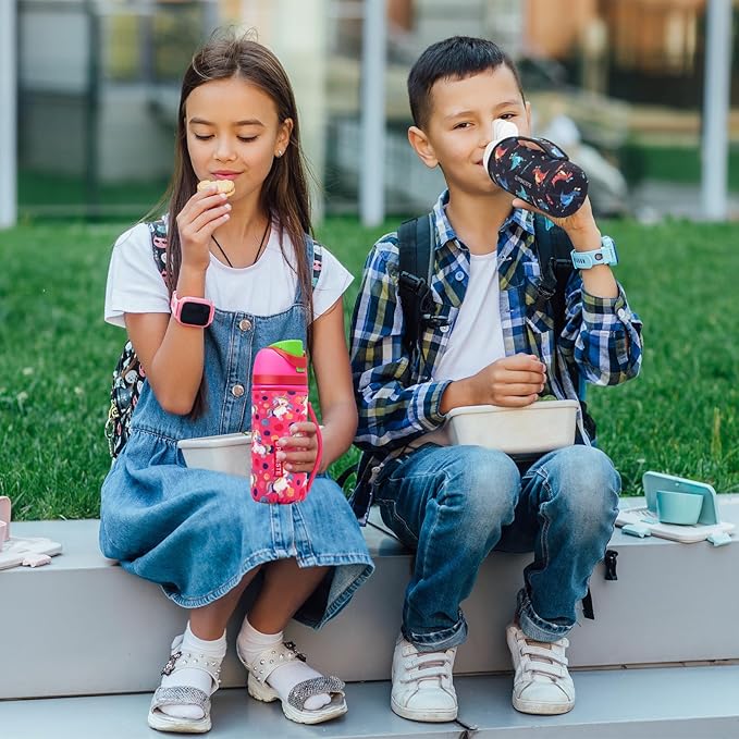 Water Bottle Sleeve with Handle for Owala Kids FreeSip 16 oz, Water Bottle Scratch Resistant Sleeve, Neoprene Cover Compatible with Owala 16 oz for Boys Girls to School Travel