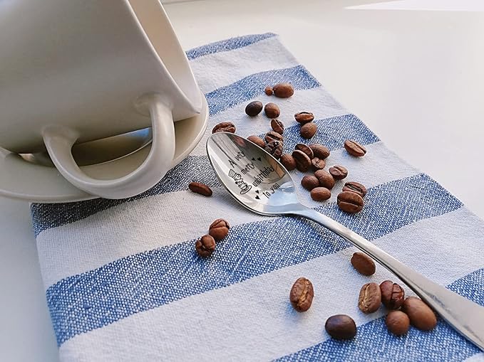 PZJIEAN A very Merry Unbirthday to You Engraved Stainless Steel Spoon, Best Coffee Tea Dessert Spoon Gifts for Coffee Lover Birthday Graduation Christmas