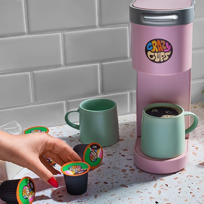 Crazy Cups Flavored Coffee for Keurig K-Cup Machines, Coconut Caramel Hot or Iced Coffee, 22 Single Serve, Recyclable Pods