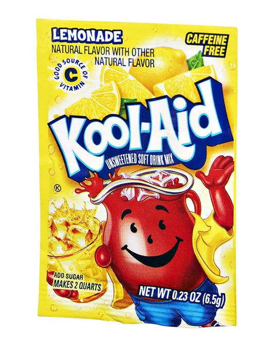 Kool-Aid Lemonade Caffeine Free Unsweetened Soft Drink Mix, 0.23 OZ (Pack of 192)