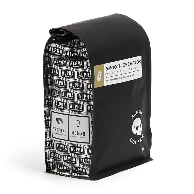 Alpha Coffee - Smooth Operator - 16 oz. Premium Espresso Blend - Gourmet Medium Roast Coffee | Veteran Owned - Specialty Small Batch Roasted Coffee | 100% Arabica Beans (Smooth Operator Espresso Grind)