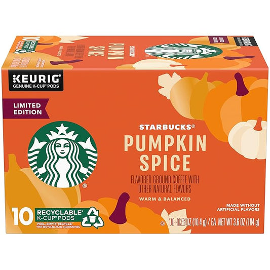 Starbucks Coffee Company Limited Edition Flavored Coffee K-Cups, Pumpkin Spice, 10 CT (Pack of 2)