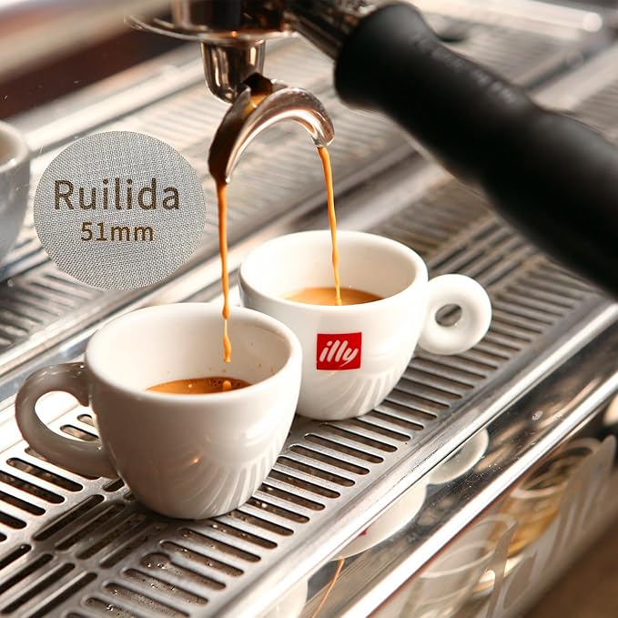 Espresso Puck Screen 51mm, Reusable 1.7mm Thickness 150μm 316 Stainless Steel Professional Barista Coffee Filter Mesh Plate for Espresso Portafilter Filter Basket (51mm)