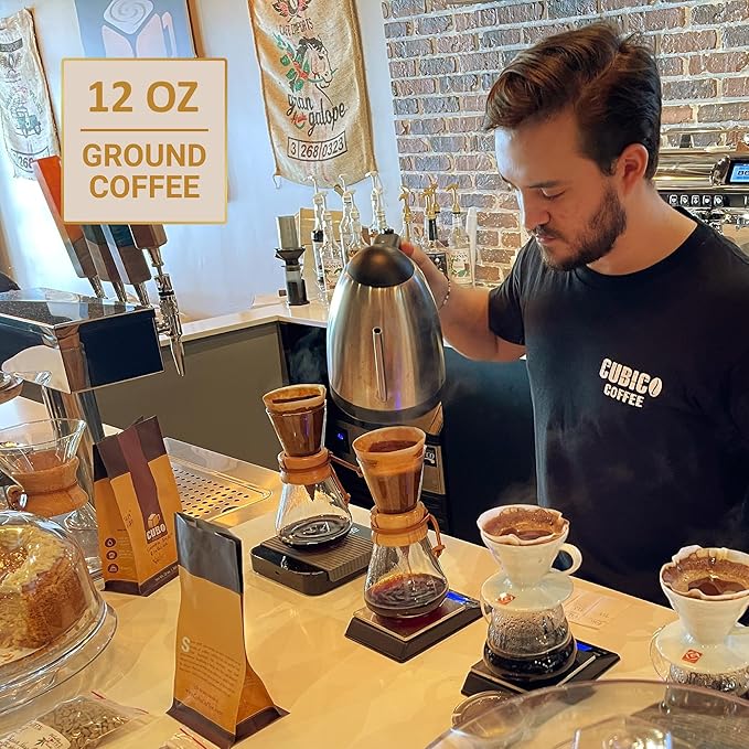 Peruvian Coffee, Ground Coffee, Premium Peru Cenfrocafe Single Origin Fresh Roasted Ground Coffee | Cubico Coffee | 12 Ounce Bag