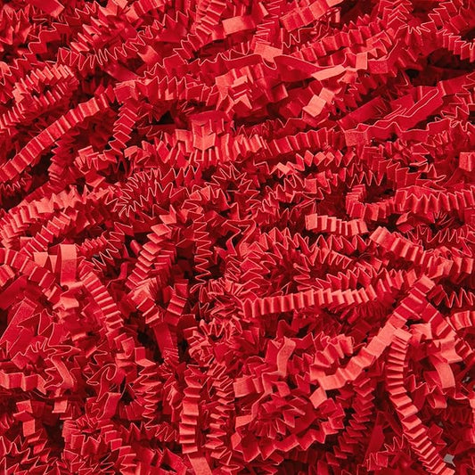 Mefleet 2 LB Crinkle Cut Paper Shred Filler Red Crinkle Shredded Paper for Gift Box - Gift Basket Bag Filler - Grass Cushion Stuffing for Valentine's Day Holiday Packaging Wrapping
