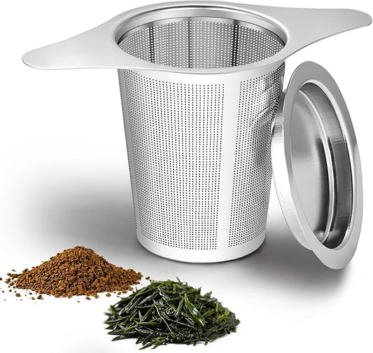 Tea infuser,Stainless Steel Tea Steeper and Strainer, Tea Strainers for Loose Tea - Reusable Durable Infuser for Brewing Tea and Coffee