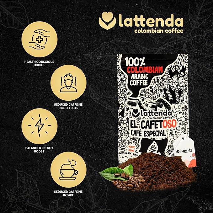 Lattenda Cafetoso Magic: Colombian Arabica Coffee - Sweet Notes, Cocoa - Aroma - Specialty Single Origin - 250g Ground