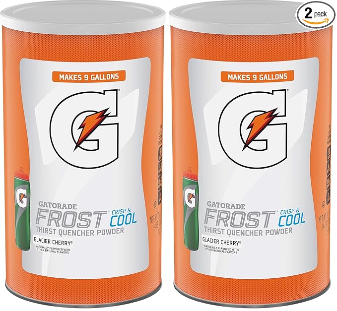 Gatorade Thirst Quencher Powder, Glacier Cherry, 76.5 oz Canister (Pack of 2)