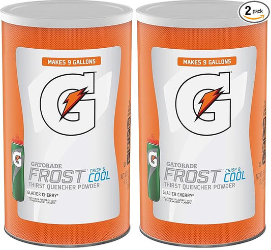 Gatorade Thirst Quencher Powder, Glacier Cherry, 76.5 oz Canister (Pack of 2)