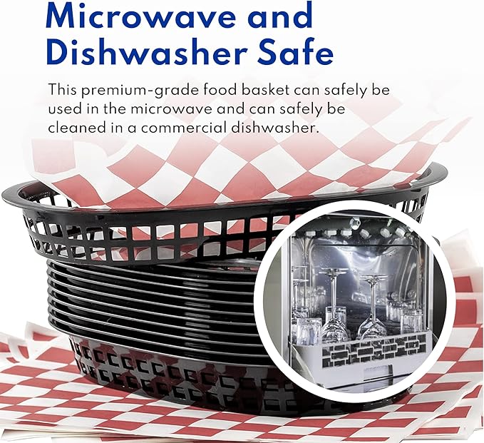 New Star Foodservice 44133 Fast Food Baskets, 9 1/4-Inch x 6-Inch Oval, Set of 36, Green