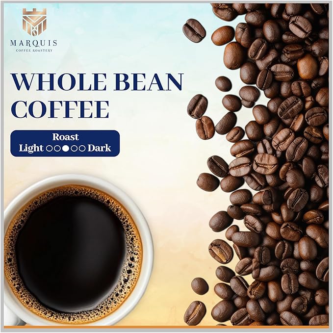 Marquis - Ethiopian Yirgacheffe Coffee Beans, Rich and Bold Whole Bean, Fresh Medium Roast Beans with a Fruity Flavor, Premium Ethiopian Coffee, 2 lb