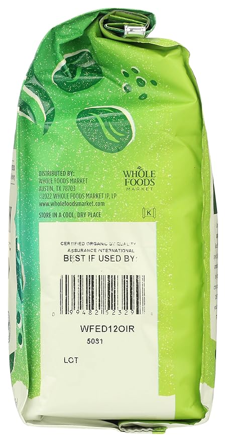 Whole Foods Market, Organic Ground Coffee, Dark Italian Roast, Bittersweet, Rich & Velvety, 12 Ounce