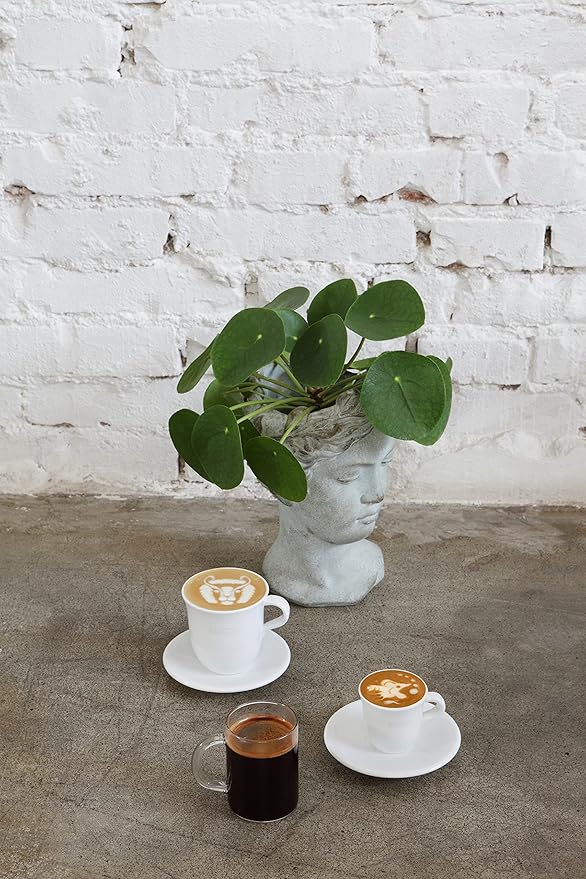 De'Longhi DLSC308 Porcelain Espresso Cup & Saucer, Set of 2,70 ml