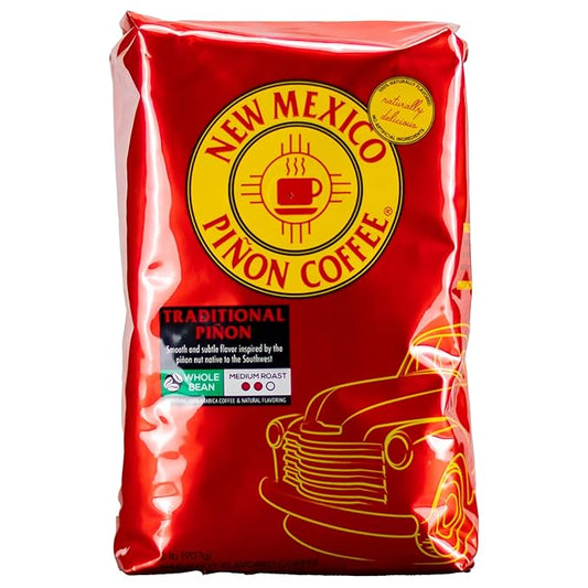 New Mexico Piñon Coffee Naturally Flavored Coffee (Traditional Piñon Whole Bean, 2 pound)