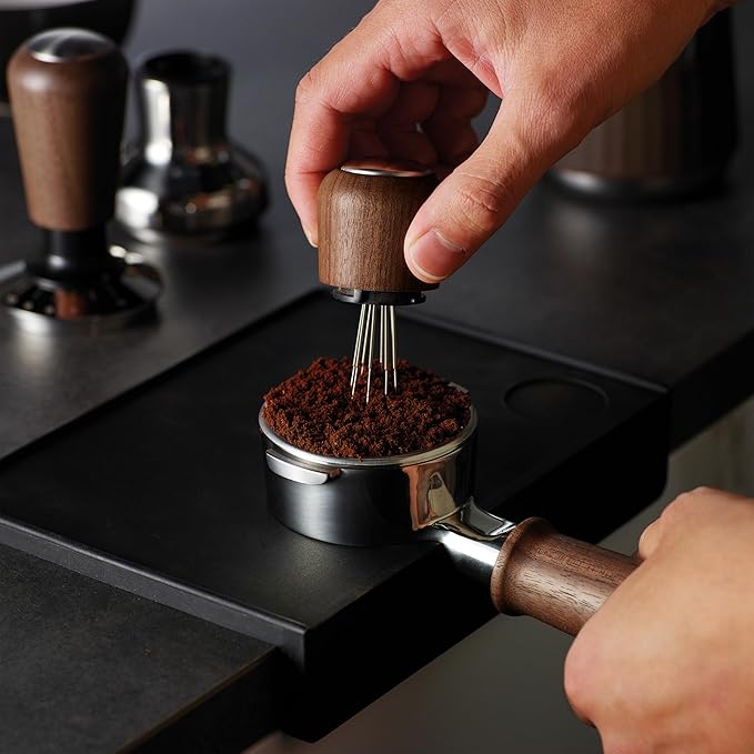 Breville BEA303WLW Distribution Duo Espresso Distribution Tool, 58mm, Walnut