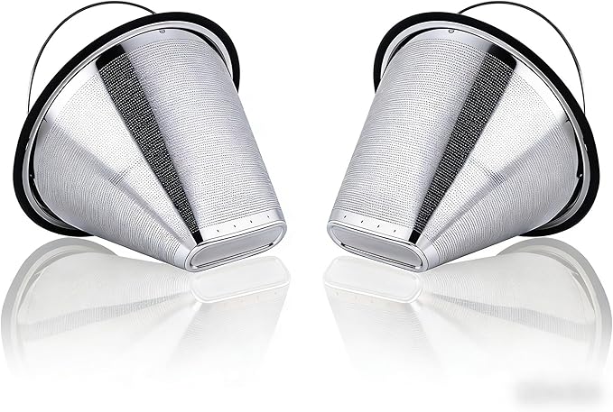 Reusable Stainless Steel Coffee Filter for Moccamaster KBGV KBT, Compatible with Technivorm Models 53935, 53949, 79318, Dishwasher Safe & Eco Friendly（2PCS）