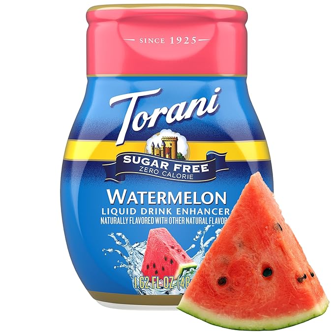 Torani Sugar Free Watermelon Liquid Drink Enhancer, Water Flavoring 2-Pack, 1.62 Oz Ea