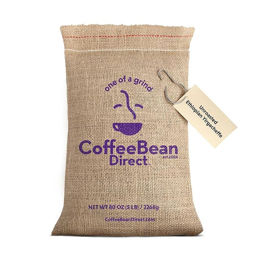Coffee Bean Direct Unroasted Ethiopian Yirgacheffe, 5 Pound (Pack of 1)