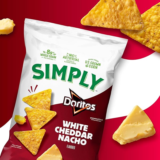Simply, Doritos White Cheddar Nacho and Zesty Ranch Variety Pack, 0.875 Oz (Pack of 17)