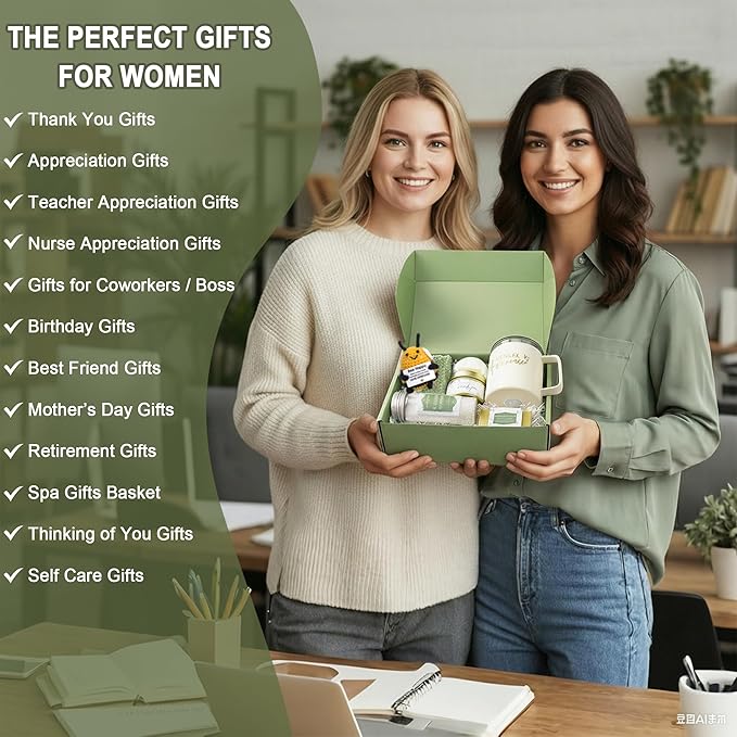 CARAKNOTS Thank You Gifts for Women Coworkers Employees Teacher Appreciation Gifts SPA Thank you Basket Box Christmas Gift for Her Nurse Friend Boss Mom Secretary Awesome Insulated Tumbler with Handle