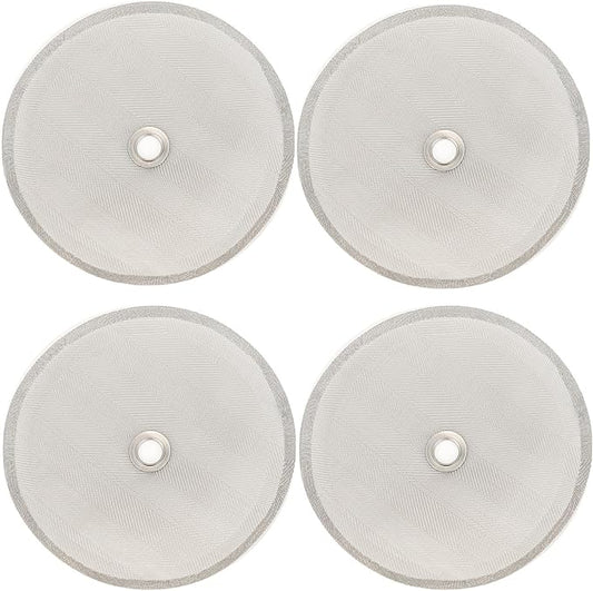 Universal French Press screen 4 inch for 34oz/8 cups/1000ml coffee press, 4 Pack french press filter replacement screen with metal center ring