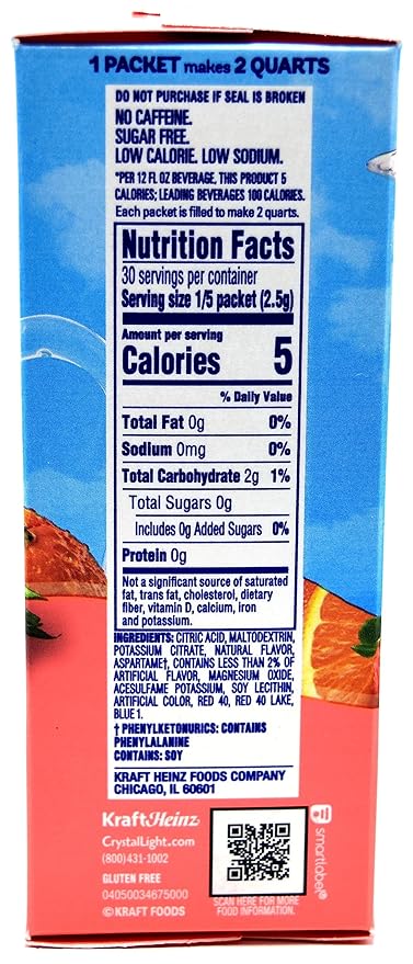 Crystal Light Strawberry Orange Banana Drink Mix, 12-Quart 2.4-Ounce Box (Pack of 18)