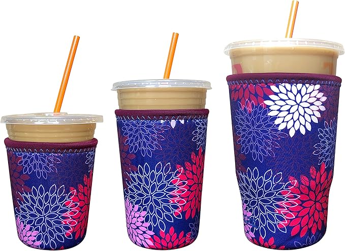 Koverz 3-Pack Iced Coffee Sleeve SET OF 3 - Midnight Mums