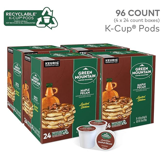 Green Mountain Coffee Roasters Maple Pecan Coffee,Keurig K-Cup Pods, Light Roast, 96 Count