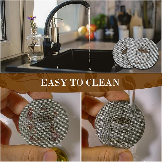 2 Packs 51mm Espresso Puck Screen with Stand, 1.7mm Thickness 150μm 316 Stainless Steel Reusable Coffee Filters Compatible with Espresso Machine 51mm Portafilter Basket