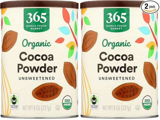 365 by Whole Foods Market, Organic Cocoa Powder, 8 Ounce (Pack of 2)