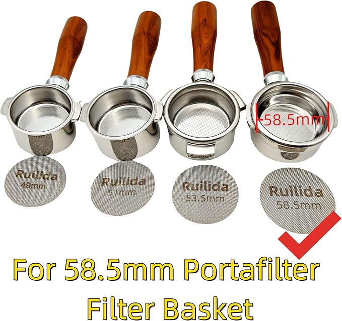 2 Packs Espresso Puck Screen 58.5mm, Reusable 1.7mm Thickness 150μm 316 Stainless Steel Professional Barista Coffee Filter Mesh Plate for Espresso Portafilter Filter Basket (58mm-58.5mm)