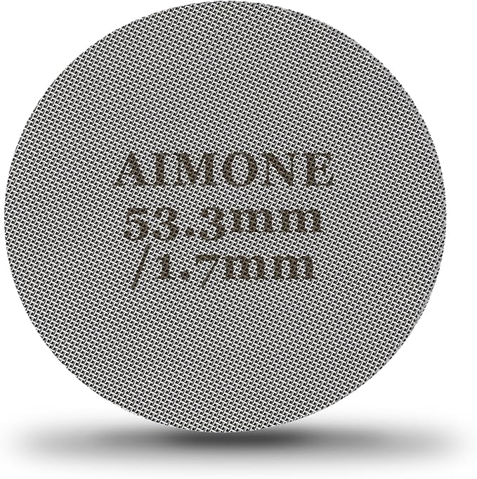 Espresso Puck Screen - Lower Shower Screen Compatible With Espresso Portafilter Filter Basket, Reusable1.7mm Thickness,150μm, 316 Stainless Steel (1, 53.3MM)