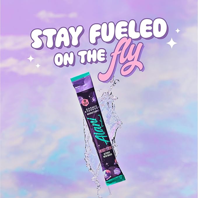 Alani Nu COSMIC STARDUST, Energy Sticks Drink Powder, 200mg Caffeine, Pre Workout Performance with Antioxidants, On-The-Go Drink Mix, Biotin, B Vitamins, Zero Sugar, 5 Calories, 10 Pack