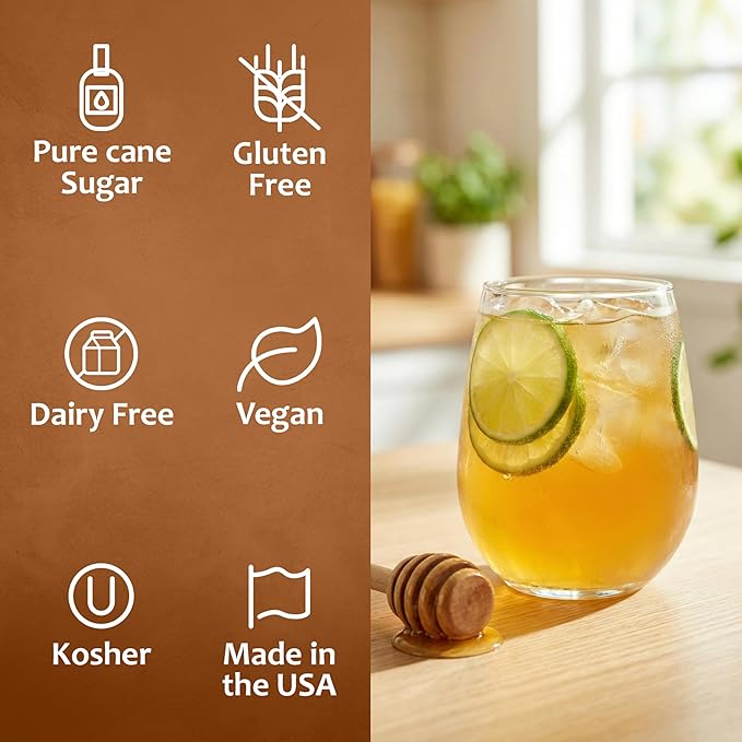 Syruvia Honey Lime Flavored Syrup for Drinks, Cocktails, Mocktails, Iced Teas and Desserts – 25.4 fl oz, With Pump