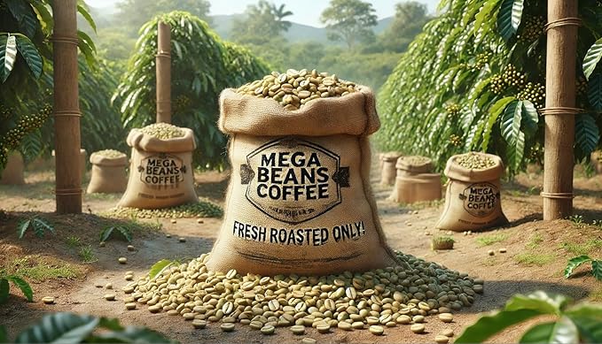 Unroasted Green Coffee Beans, Mega Beans Coffee, Specialty Grade Green Coffee Beans. (3 LB, Colombia Supremo 3 Lb)