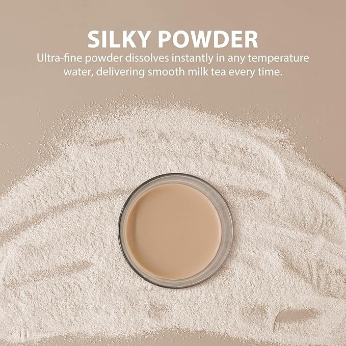 Soeos Milk Tea Flavored Powder (3-in-1), 2.2 lbs (1kg) – Instant Bubble Tea Mix with Creamer & Sugar, Easy to Prepare, Perfect for Boba Drinks & Desserts