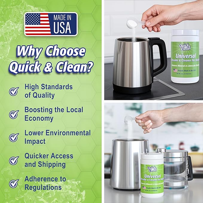 Quick & Clean Universal Descaler - 2lbs - Made in the USA - Granule Descaling Powder for Distilling Machines & More - Removes Mineral & Limescale Build Up