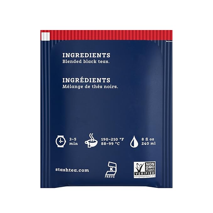 Stash Tea English Breakfast Black Tea, 6 Boxes of 30 Tea Bags Each (180 Tea Bags Total)