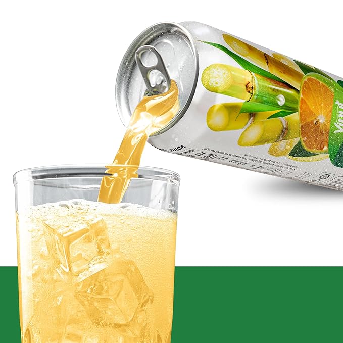 VINUT 100% Sugarcane with Calamansi Juice, No Added Sugar, Not From Concentrate, 16.9 fl oz (500 mL) Can, Pack of 12