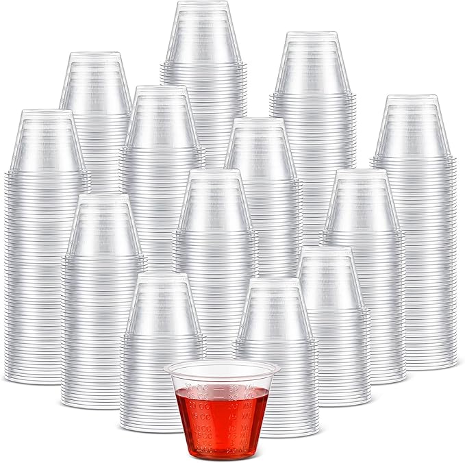 Yiyiring 3000 Count 1 oz Disposable Medicine Cups with Graduated Dosage Lines for Pills or Liquid, Single Serve Measuring for Home, Nurse, Hospital, Medical Care, Resin Mixing, Mouthwash