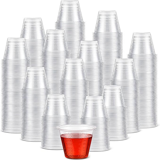 Yiyiring 3000 Count 1 oz Disposable Medicine Cups with Graduated Dosage Lines for Pills or Liquid, Single Serve Measuring for Home, Nurse, Hospital, Medical Care, Resin Mixing, Mouthwash