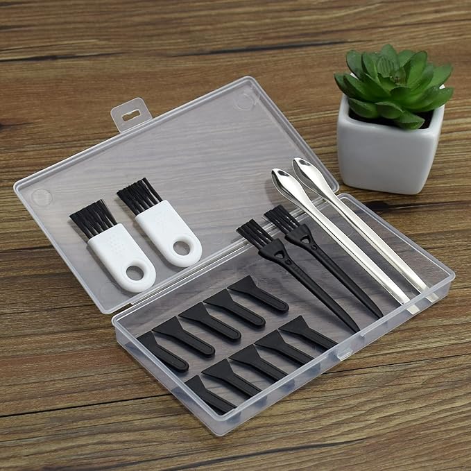 Brushes Scrapers Spoons Set for Herb Grinder Pipe Cleaners Tool Pollen Kit for Herb Grinder (17)