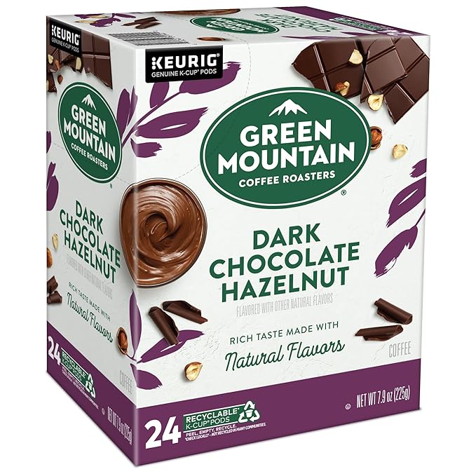 Green Mountain Coffee Roasters Dark Chocolate Hazelnut Coffee, Keurig Single Serve K-Cup Pods, 96 Count
