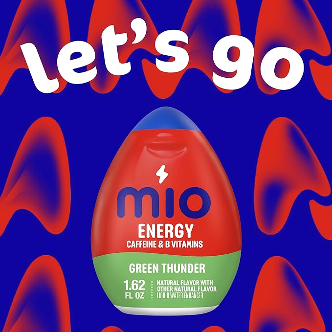 MiO Green Thunder Liquid Water Enhancer 1.62 Fl Oz (Pack of 4)