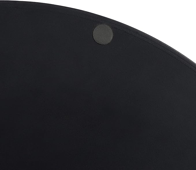 Kate And Laurel Lipton Modern Round Tray, 18" Diameter, Black and Gold, Decorative Accent Tray for Storage and Display